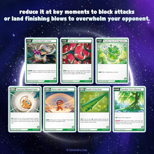 CookieRun Trading Card Game: Starter Deck Green | 2 Player Competitive TCG | 20 Minutes | Includes 60 Cards - style: Green