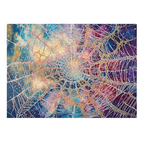 Jigsaw Puzzles for Adults 1000 Pieces, Double Cobweb | Double-Sided Spider Cobweb, Challenging Difficult Puzzle for Family Game Night Home Decor, 20x27 Inches - color: Double Cobweb
