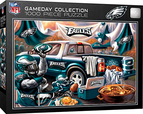 Masterpieces 1000 Piece Jigsaw Puzzle for Adults - NFL Philadelphia Eagles Gameday - 19.25"x26.75" - style: Philadelphia Eagles