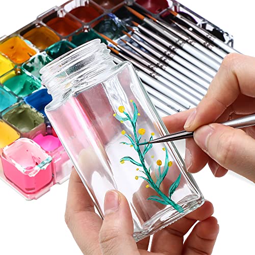 Transon Fine Detail Paint Brush Set 15pcs for Miniature Models Craft Painting Body Painting with Acrylic Gouache Watercolor Tempera and Oil Paint - size: 15 PCS
