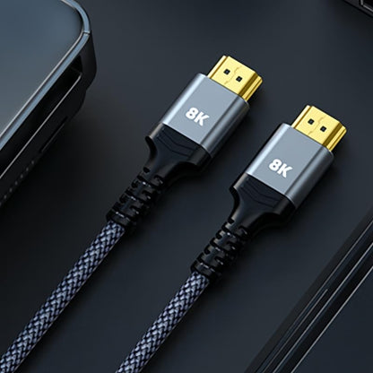 8K@60 Long HDMI Cable 5FT, 48Gbps 2.1 High Speed Gaming HDMI Cord, Braided Nylon & Gold Connectors for TV/Laptop/Monitor/PS-5/X-box/Projector/Entertainment/Sound System & More, Grey