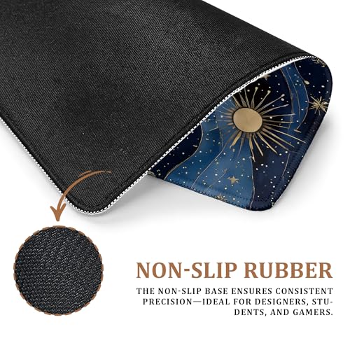 Fantasy Starry Night Sky Mouse Pad, Celestial Sun Star Galaxy Gifts for Women, Blue and Gold Galaxy Mouse Pad for Home Office Computer Gaming Desk Essentials, 9.5x7.9 Inch - color: 10Child