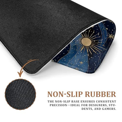 Fantasy Starry Night Sky Mouse Pad, Celestial Sun Star Galaxy Gifts for Women, Blue and Gold Galaxy Mouse Pad for Home Office Computer Gaming Desk Essentials, 9.5x7.9 Inch - color: 10Child