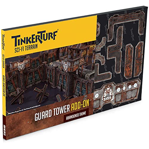 TinkerTurf Sci-Fi Terrain: Guard Tower Add-On, Abandoned Theme, Sturdy, Affordable, Great-Looking Full-Color Terrain, Quick and Easy to Assemble, Virtually Limitless Setups - style: Abandoned