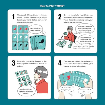 Oink Games TRND Card Game | Family Friendly Collection Game | 3–5 Players | Ages 8+ | 30 Min | Portable Boxed Game