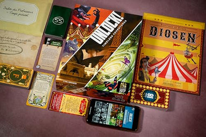 UNLOCK! Timeless Adventures Card Game - Escape Room-Inspired Cooperative Adventure, Fun Family Game for Kids and Adults, Ages 10+, 1-6 Players, 1 Hour Playtime, Made by Space Cowboys