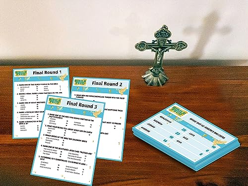 Bible Games for Adults and Family,Family Feud Game for Adults,Bible Study,Religious Gifts,Cards Christians Like,Bible Trivia,Fun Games for Game Night,15 Card+3 Instruction Cards,O1 - color: Bible Game01