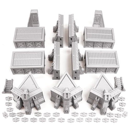 Forward Guard Defense Wall Miniature Terrain for Wargames and RPGs 28/32mm Scale
