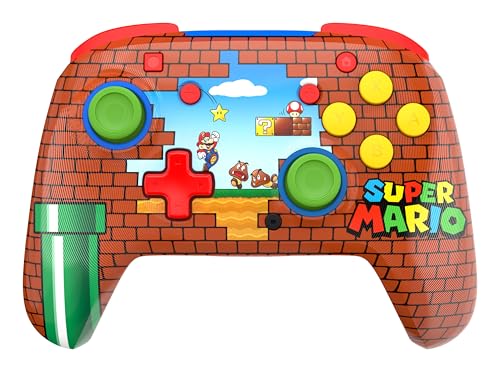 Turtle Beach Rematch Wireless Controller Mario Bricks Nintendo Switch 2 | Nintendo Switch Lite, OLED, Image Shifting Design, Rechargeable 40-Hr Battery, 2 Mappable Back Buttons, Mario Bricks Reveal - color: Mario Bricks Reveal