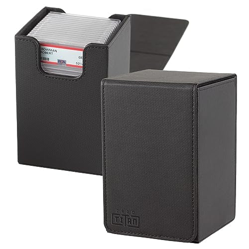 Titan Slab Box Single Row - Trading Card Storage Box for Sports and TCG Cards - Card Case Fits PSA, BGS, SGC and CSG Graded Card Slabs - color: Single Row - Black, size: Single Row
