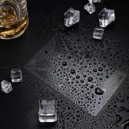 Etyishe Waterproof Playing Cards, Plastic Playing Cards, Deck of Cards | Standard Size, Cool, Black Playing Card for Adults, Premium Poker Card Set, for Magic,Beach,Pool,Camping,Party Games