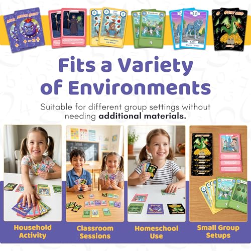 Matica Quest: The Fantasy Math Card Game for Kids Ages 7+, Educational Strategy Game on Place Value & Probability, Fun Family or Classroom Play, 2–6 Players