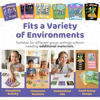 Matica Quest: The Fantasy Math Card Game for Kids Ages 7+, Educational Strategy Game on Place Value & Probability, Fun Family or Classroom Play, 2–6 Players