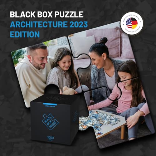 Misu Games Black Box Puzzle Without Template, Jigsaw Puzzles for Adults 1000 Pieces, Cool Jig-Saw Puzzels 20x27 Multiple Categories, Difficult Puzzle (Architecture, 2023)