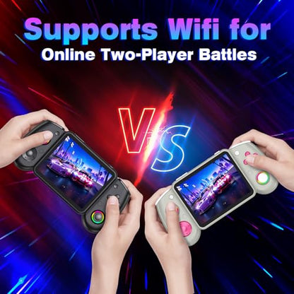 RG43H Pro Retro Handheld Game Console, 4.3 Inch Retro Gaming Console with 4000mAh Battery, RK3562 Opensource Hand Held Games Console, EmuELEC&RGBOX Dual Systems Video Console, HDMI TV Output, Gray - color: Gray