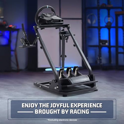 Marada Racing Steering Wheel Stand Adjustable Driving Simulator Cockpit Fit for Thrustmaster T300RS T500RS, for Logitech G929 923 Wheel & Pedals & Handbrake Purchase Separately
