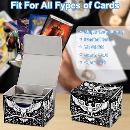 Eagle on a Branch Deck Box for MTG Commander | Holds 100+ Double-Sleeved Cards | Strong Magnetic TCG Card Case for Collectible Games - color: Eagle on a Branch