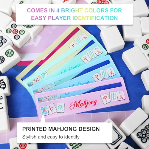 Mahjong Line Finder, 4 Pack Bright Mahjong Rules Helper Reader Beginner-Friendly Accessories - Mixed - color: Mixed