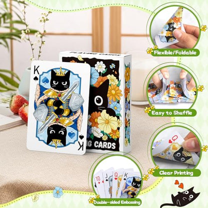 Playing Cards 2 Pack, 2 Deck of Cards, Cat Theme Playing Cards | Standard, Poker Cards Set for Card Games, Family Game Night, Blackjack, Travel, Party Favors, Birthday, Stocking Stuffers - style: Cat