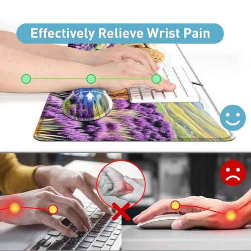 Large Mouse Pad and Keyboard Wrist Rest, Desk Pad for Keyboard and Mouse, 4-in-1 Large Gaming Mouse Pad with Wrist Support, Desk Mat for Home Office Study Game,Cute Highland Cow - color: Cute Highland Cow