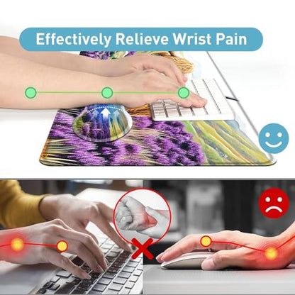 Large Mouse Pad and Keyboard Wrist Rest, Desk Pad for Keyboard and Mouse, 4-in-1 Large Gaming Mouse Pad with Wrist Support, Desk Mat for Home Office Study Game,Cute Highland Cow - color: Cute Highland Cow
