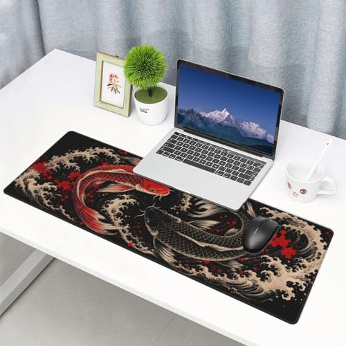 Extended Gaming Mouse Pad, Large Mouse Mat, XL Desk Pad for Keyboard and Mouse, Non-Slip Rubber Base & Stitched Edges for Gamer Office 31.5x11.8 in - color: 10