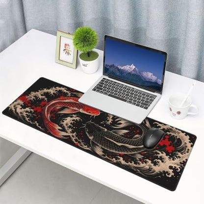 Extended Gaming Mouse Pad, Large Mouse Mat, XL Desk Pad for Keyboard and Mouse, Non-Slip Rubber Base & Stitched Edges for Gamer Office 31.5x11.8 in - color: 10