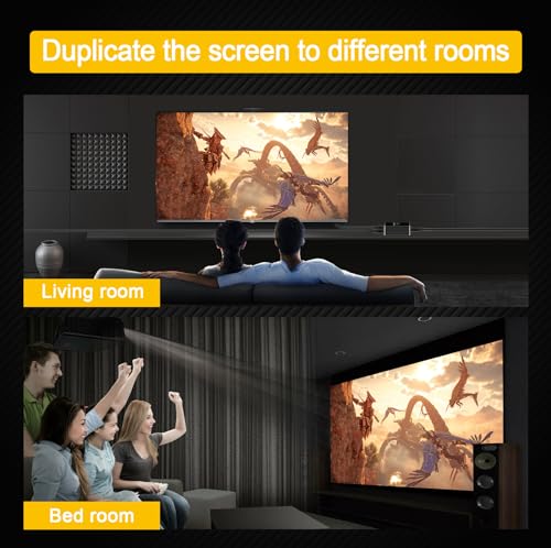 CORSAHD 4K@60Hz HDMI Splitter 1x2 4:4:4,18 Gbps,Supports Soundbar,HDCP Bypass,EDID,Duplicate/Mirror/Copy,Downscale, HDR,Dolby Vision Atmos,4K HDMI Splitter 1 in 2 Out for Dual Monitors