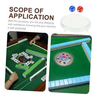 Mahjong Machine Dice Cover Glass Tool Dice Game Holder Table Accessory