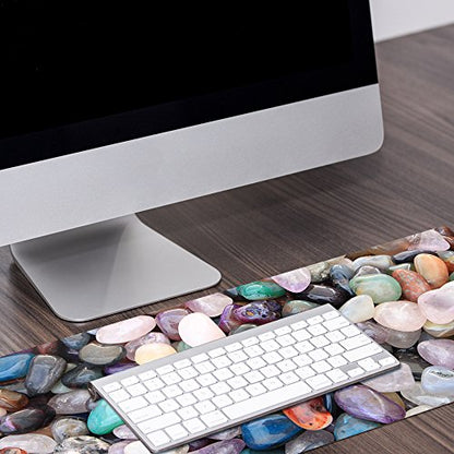 XXL Professional Large Mouse Pad & Computer Game Mouse Mat (35.4x15.7x0.1IN, 90x40 Cobble) - color: 90x40 Cobble, size: 35.4x15.7x0.1IN