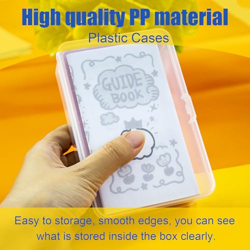 JINUPHION 3 Pcs Tarot Card Case, Tarot Card Holder for 4 3/4"×2 3/4" Standard Tarot Cards, Plastic Clear Card Deck Box Storage, Playing Card Case for Large-sized Cards,5" ×3 1/4" ×1 3/8" (NO Cards) - size: 3 pcs Tarot