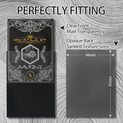 SANZIE Penny Card Sleeves Matte Card Sleeve Deck Card Protector Sleeves Trading Card Sleeve Fit for MTG, TCG, PTCG and Trading Cards 68 Count (Deep Gray) - color: Matt Deep-gray