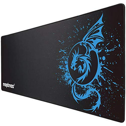 A-Blue Extended Speed Gaming Mouse Mat - Fly Dragon Gamer Office Computer Mouse Mat - color: A-Blue