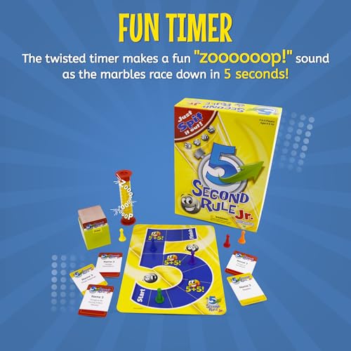 5 Second Rule Game Jr. - Simple Questions Card Game for Family Fun, Party, Kids, Travel, Game Night & Sleepovers - Think Fast and Shout Out Answers - For Ages 6+ - style: Junior