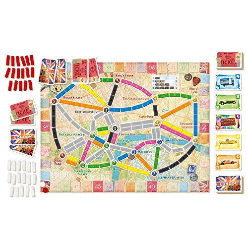 Asmodee Ticket to Ride London Board Game - Train Route-Building Strategy Game, Fun Family Game for Kids & Adults, Ages 8+, 2-4 Players, 10-15 Minute Playtime - style: London