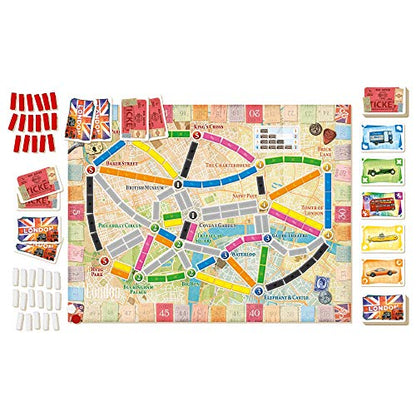 Asmodee Ticket to Ride London Board Game - Train Route-Building Strategy Game, Fun Family Game for Kids & Adults, Ages 8+, 2-4 Players, 10-15 Minute Playtime - style: London
