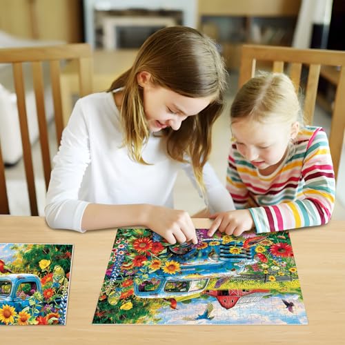 300 Piece Puzzles for Adults,Songbirds on The Farm Jigsaw Puzzle for Adults Kids Seniors,Recycled Cardboard Large Piece Puzzle 300 Piece,Family Activity Great Gift for Family Friends 20.5 * 15 in - style: Farm Country