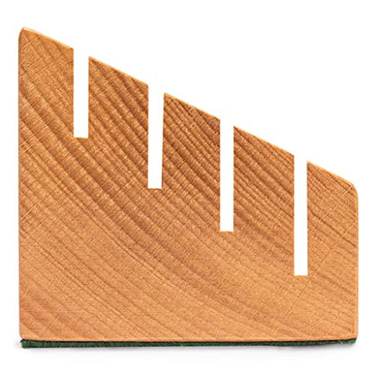 Yellow Mountain Imports Extra-Wide Solid Beechwood Playing Card Holders - Set of 2 - size: 13.8”