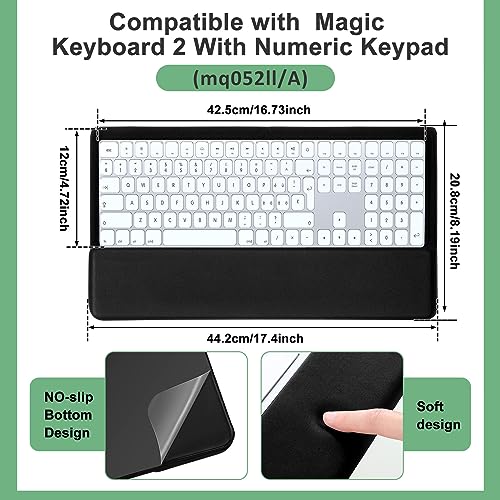 Weewooday Keyboard Wrist Rest for Pad Wrist Rest Stand Compatible with Wireless Keyboard with Numeric Keypad for Easy Typing(Compatible with Magic Keyboard 2 with Numeric Keypad, MQ052LL/A) - style: Compatible with Magic Keyboard 2 With Numeric Keypad, MQ