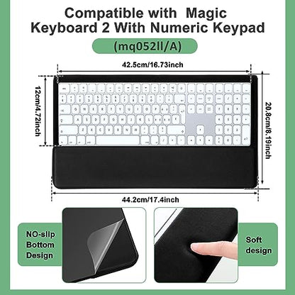 Weewooday Keyboard Wrist Rest for Pad Wrist Rest Stand Compatible with Wireless Keyboard with Numeric Keypad for Easy Typing(Compatible with Magic Keyboard 2 with Numeric Keypad, MQ052LL/A) - style: Compatible with Magic Keyboard 2 With Numeric Keypad, MQ