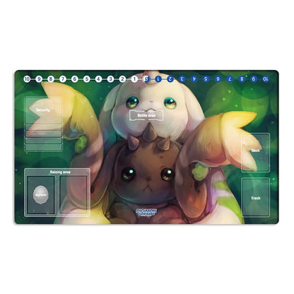 New DTCG Duel Playmat Digimon Board Terriermon Trading Card Game Mat Desk Pad + Free Bag (ZD002-225-SM)