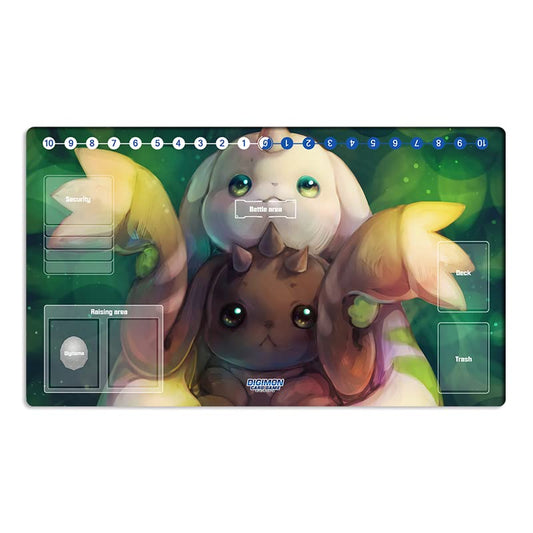 New DTCG Duel Playmat Digimon Board Terriermon Trading Card Game Mat Desk Pad + Free Bag (ZD002-225-SM)
