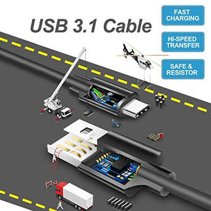 Charging Cable for Switch 2/Switch Lite/Switch OLED, Charger for Switch and Switch Lite, for Samsung Galaxy S9 S8 Note 8 and Other USB C Cable (9.8ft) Black