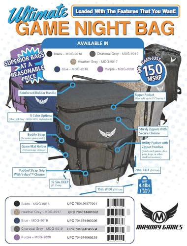 Ultimate Board Game Travel Bag – Durable Storage Case for Up to 10 Games, Water-Resistant, Adjustable Strap & Handles – Perfect for Game Nights, Conventions & Tournaments (Parent) (Purple) - color: Purple