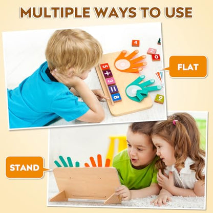 MOTREE Preschool Learning Toys for Toddlers 2-4, Educational Math Manipulatives Number Counting Blocks for Kids, Montessori Toys for 3-5 Year Old Boys Girls Birthday Gifts