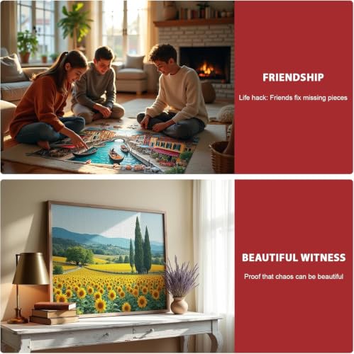 Puzzles for Adults 1000 Pieces, 2 Pack Fantasy Jigsaw Puzzles, Magic Book Theme, 2000 piece Puzzle Challenging Puzzles for Game Night, Ideal Gift for Adults - style: Uncharyed&Book