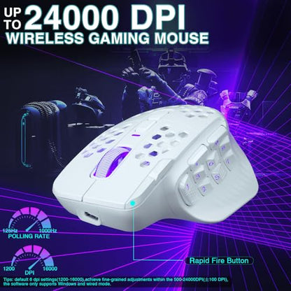SOLAKAKA SM809 Gaming Mouse for MMO,24000 DPI,16 Programmable,RGB PC Gaming Mice