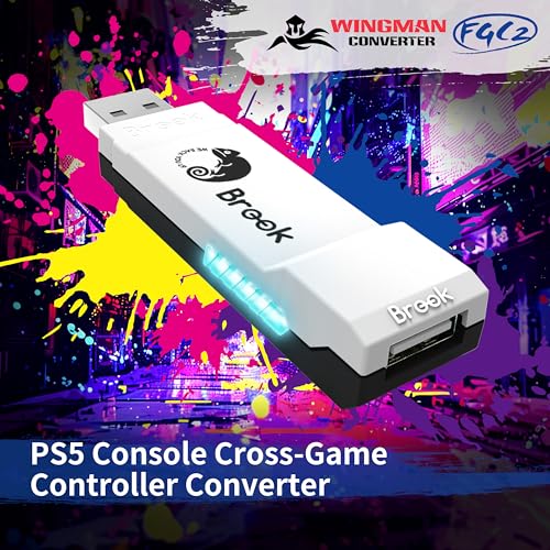 Brook Wingman FGC2 Converter with Keychain-Arcade Joystick Adapter Gamepad for PS5 & PC, Supports All PS5 Games (Official Exclusive Version)
