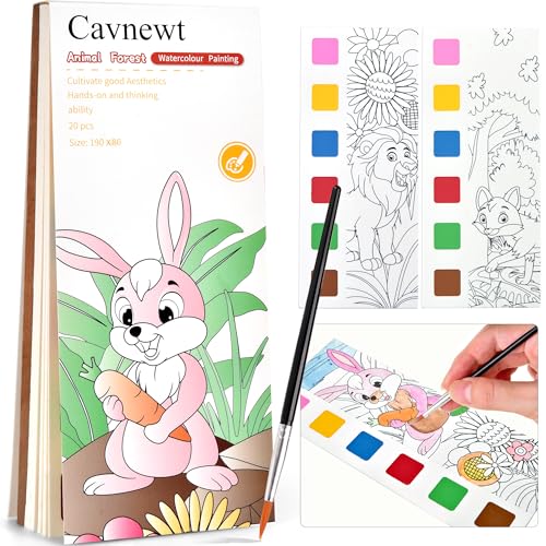 Cavnewt Paint with Water Coloring Book for Kids - color: Animal Forest