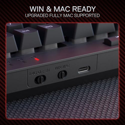 Redragon S142 Combo, K515 PRO Membrane Gaming Keyboard, M693 4800 DPI Mouse | 4 On-the-Fly Combos, No Software Needed, 0-Delay Cordless Both Devices, 7-Button Precision, Shared Dongle, On-Board CPI Mice - color: S142